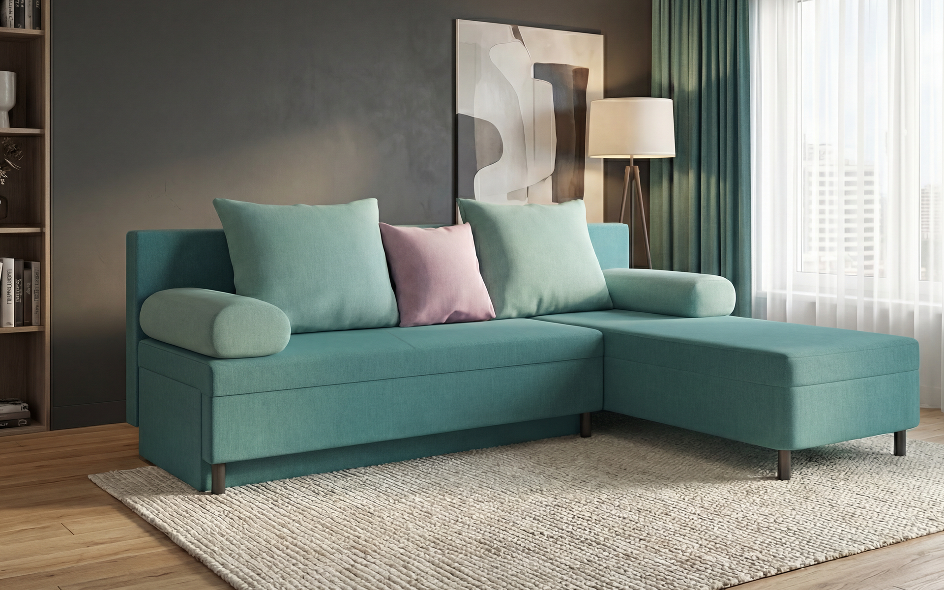 Coltar extensibil Dani M, turcoaz  1